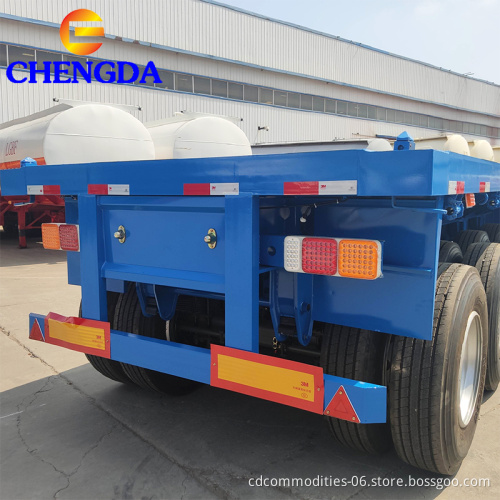 Trailer 4 Axles 60 Tons Container Flatbed Semi Trailer For Sale